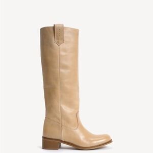 Tan Leather Heeled Boots